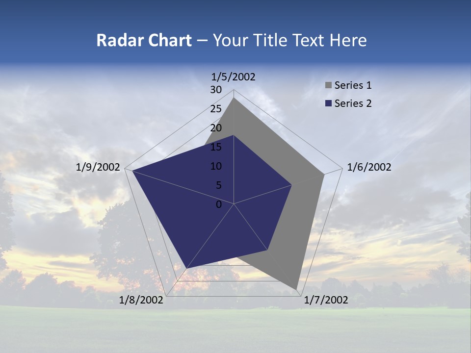Amazing Sunset On A Golf-Course (Hdr) PowerPoint Template
