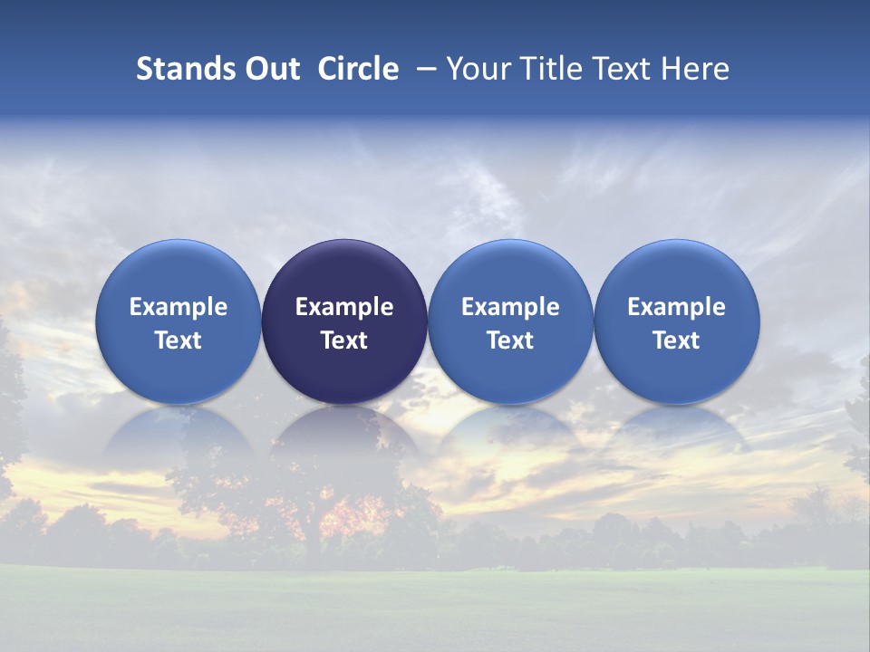 Amazing Sunset On A Golf-Course (Hdr) PowerPoint Template