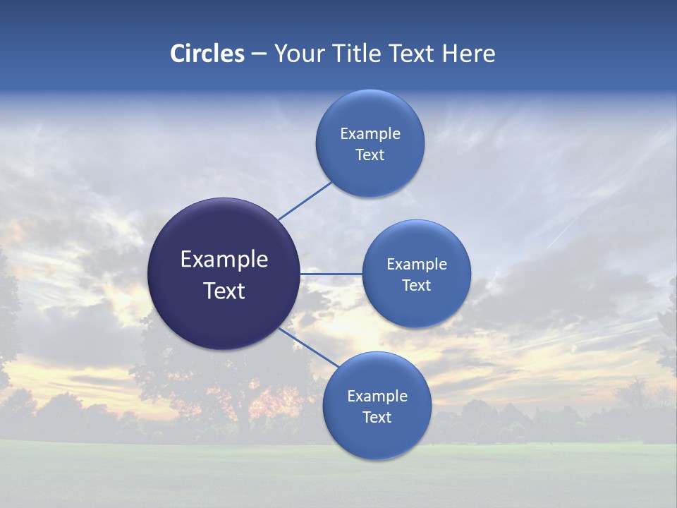 Amazing Sunset On A Golf-Course (Hdr) PowerPoint Template