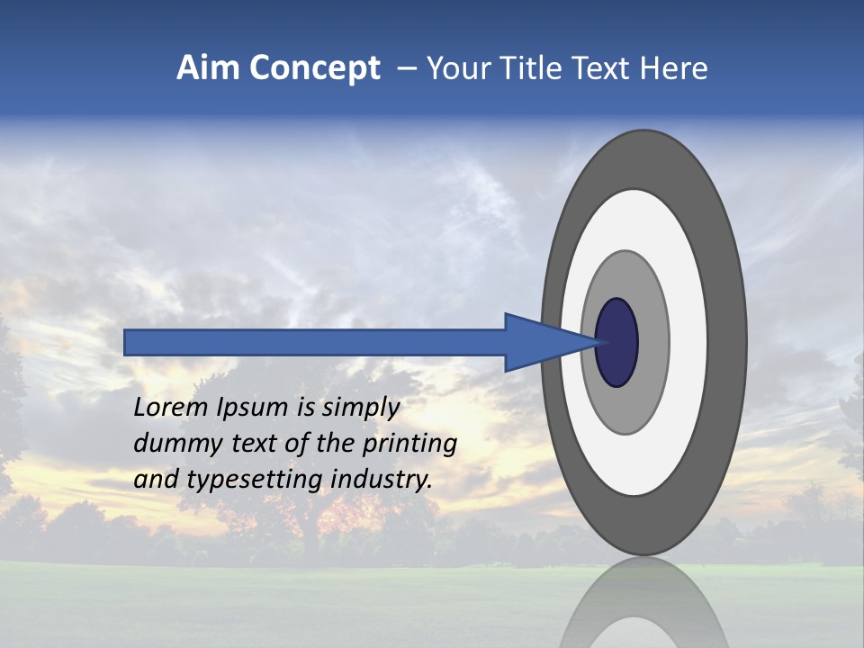 Amazing Sunset On A Golf-Course (Hdr) PowerPoint Template