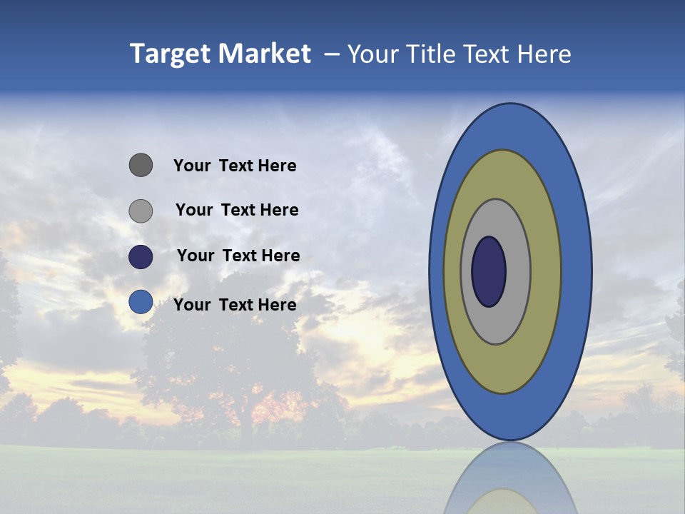 Amazing Sunset On A Golf-Course (Hdr) PowerPoint Template