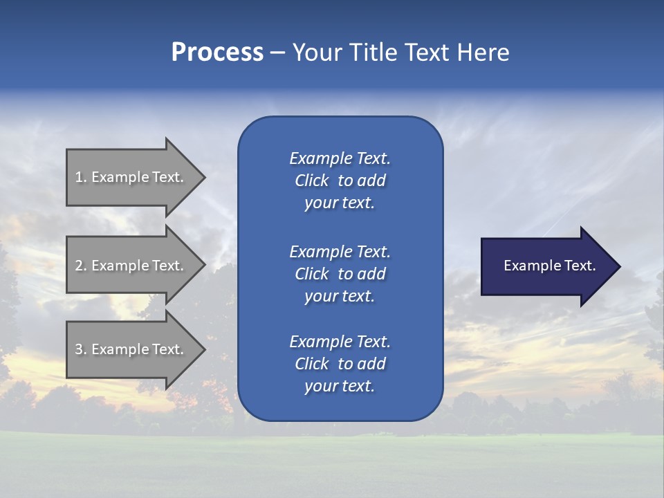 Amazing Sunset On A Golf-Course (Hdr) PowerPoint Template