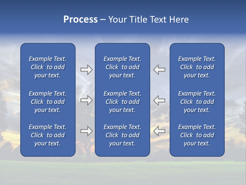 Amazing Sunset On A Golf-Course (Hdr) PowerPoint Template