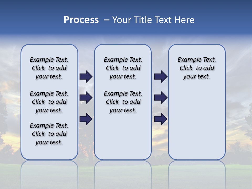 Amazing Sunset On A Golf-Course (Hdr) PowerPoint Template