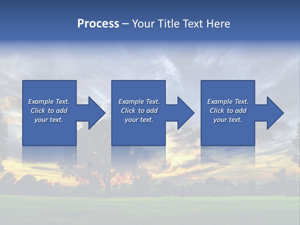 Amazing Sunset On A Golf-Course (Hdr) PowerPoint Template