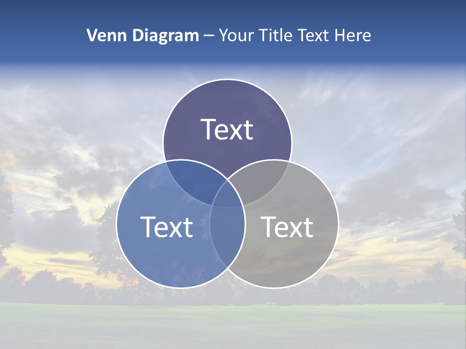 Amazing Sunset On A Golf-Course (Hdr) PowerPoint Template