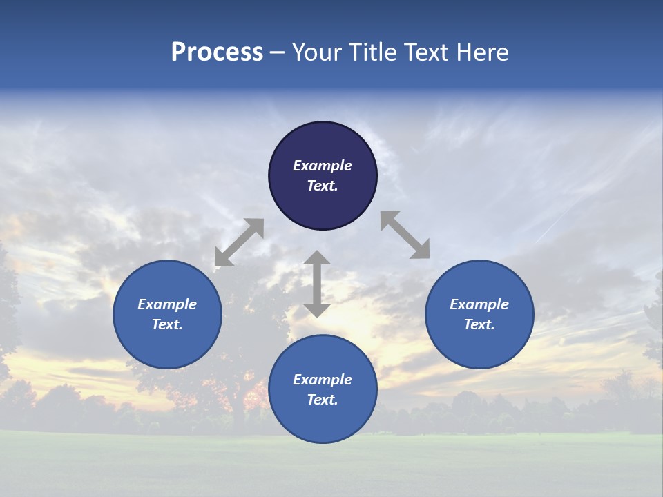 Amazing Sunset On A Golf-Course (Hdr) PowerPoint Template