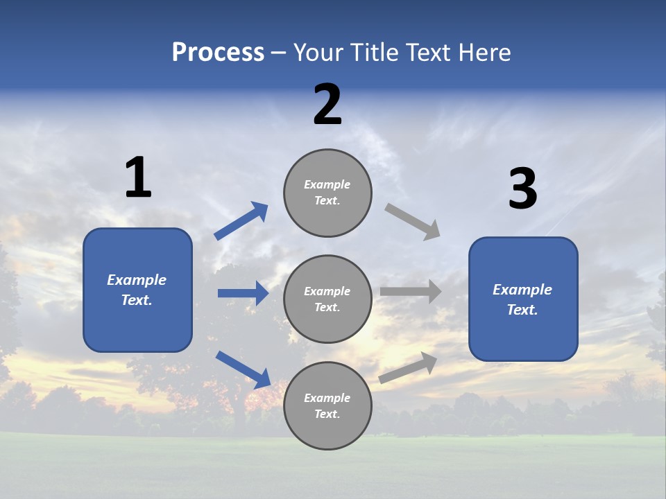 Amazing Sunset On A Golf-Course (Hdr) PowerPoint Template