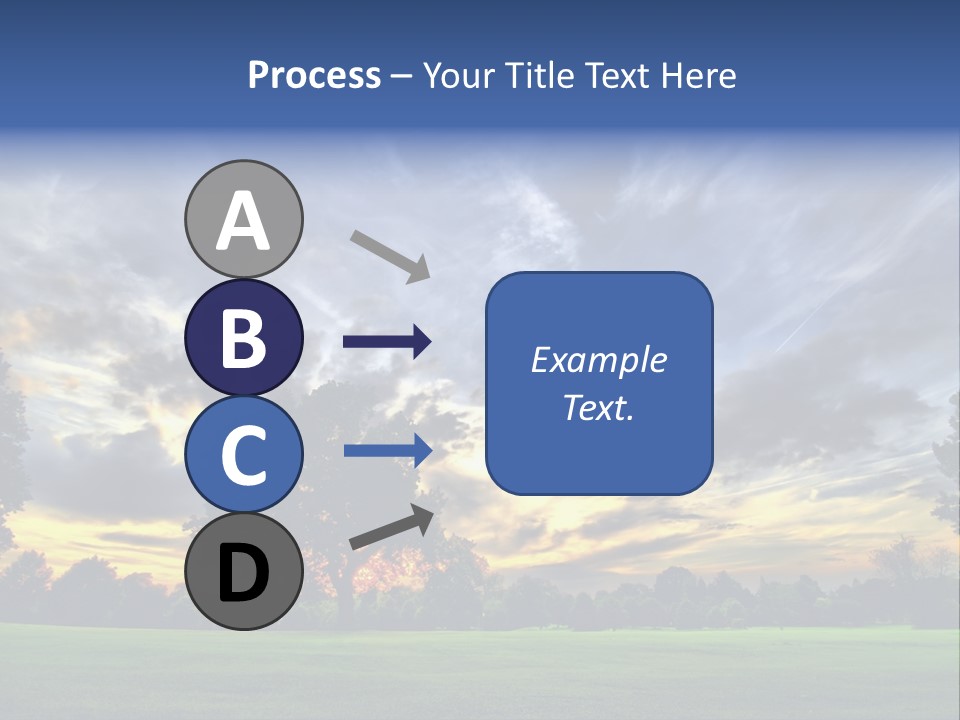 Amazing Sunset On A Golf-Course (Hdr) PowerPoint Template