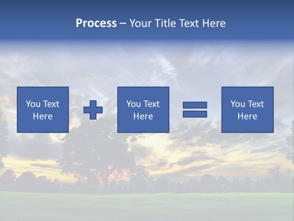 Amazing Sunset On A Golf-Course (Hdr) PowerPoint Template