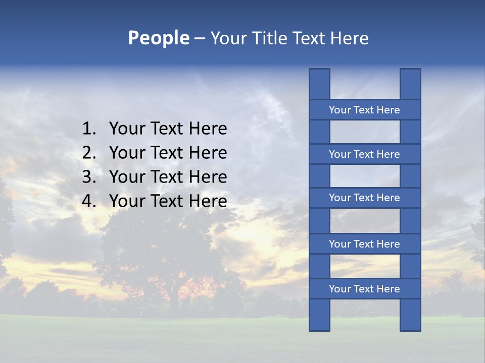 Amazing Sunset On A Golf-Course (Hdr) PowerPoint Template