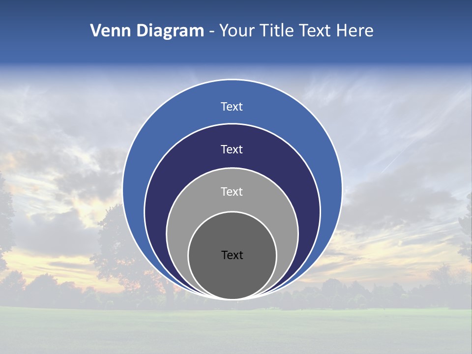 Amazing Sunset On A Golf-Course (Hdr) PowerPoint Template