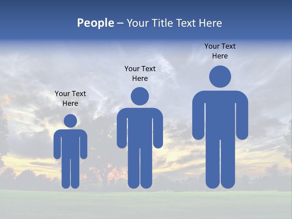 Amazing Sunset On A Golf-Course (Hdr) PowerPoint Template