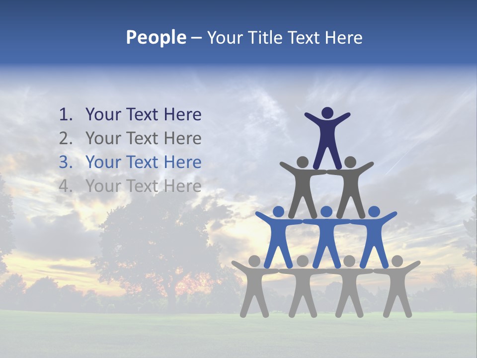 Amazing Sunset On A Golf-Course (Hdr) PowerPoint Template