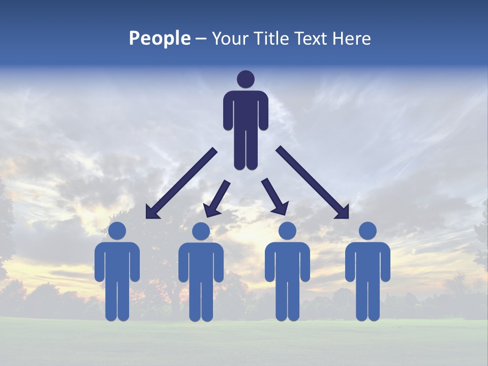 Amazing Sunset On A Golf-Course (Hdr) PowerPoint Template