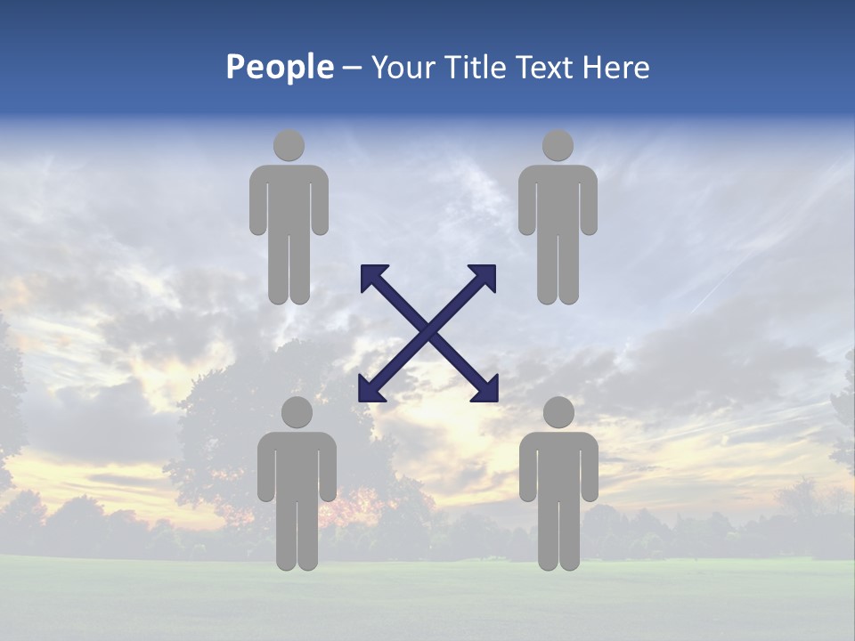 Amazing Sunset On A Golf-Course (Hdr) PowerPoint Template