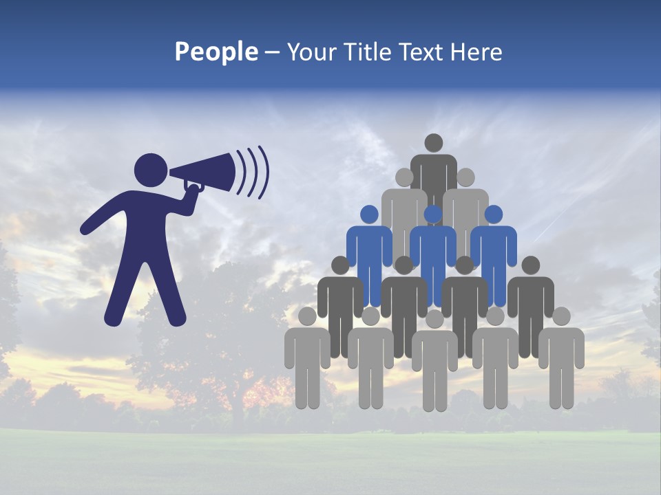 Amazing Sunset On A Golf-Course (Hdr) PowerPoint Template