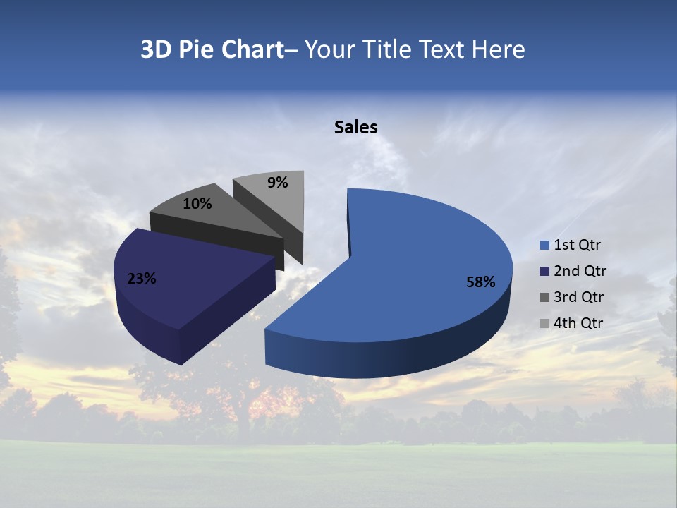 Amazing Sunset On A Golf-Course (Hdr) PowerPoint Template