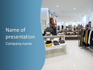 Interior Of Shopping Mall PowerPoint Template