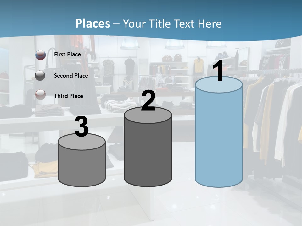 Interior Of Shopping Mall PowerPoint Template