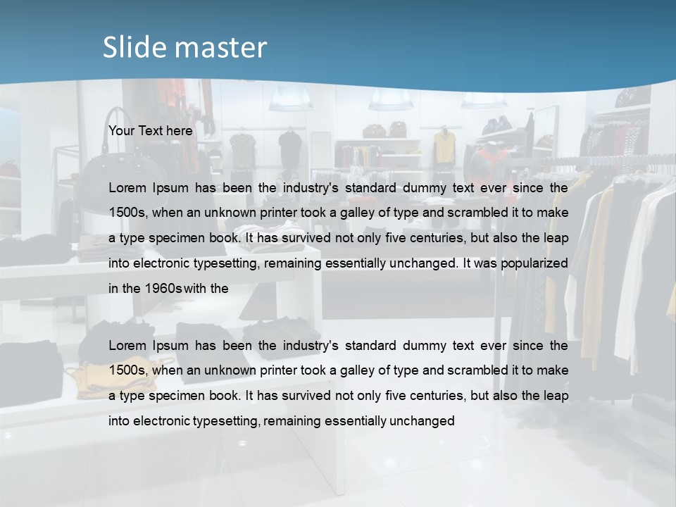 Interior Of Shopping Mall PowerPoint Template