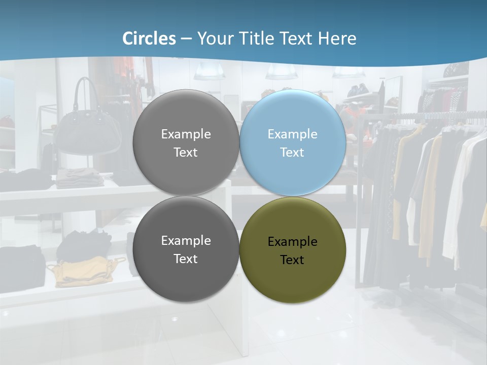 Interior Of Shopping Mall PowerPoint Template