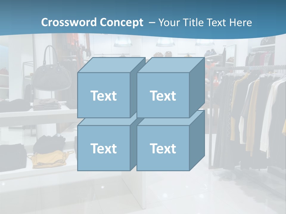 Interior Of Shopping Mall PowerPoint Template