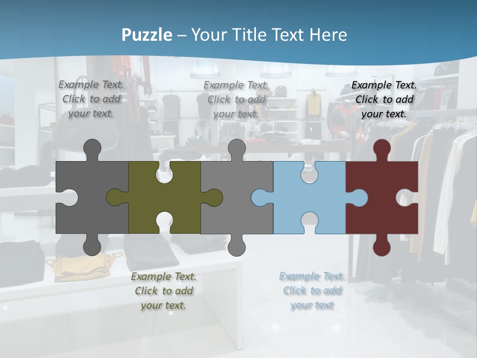 Interior Of Shopping Mall PowerPoint Template