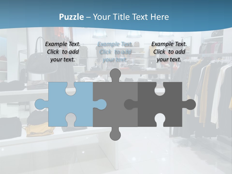 Interior Of Shopping Mall PowerPoint Template