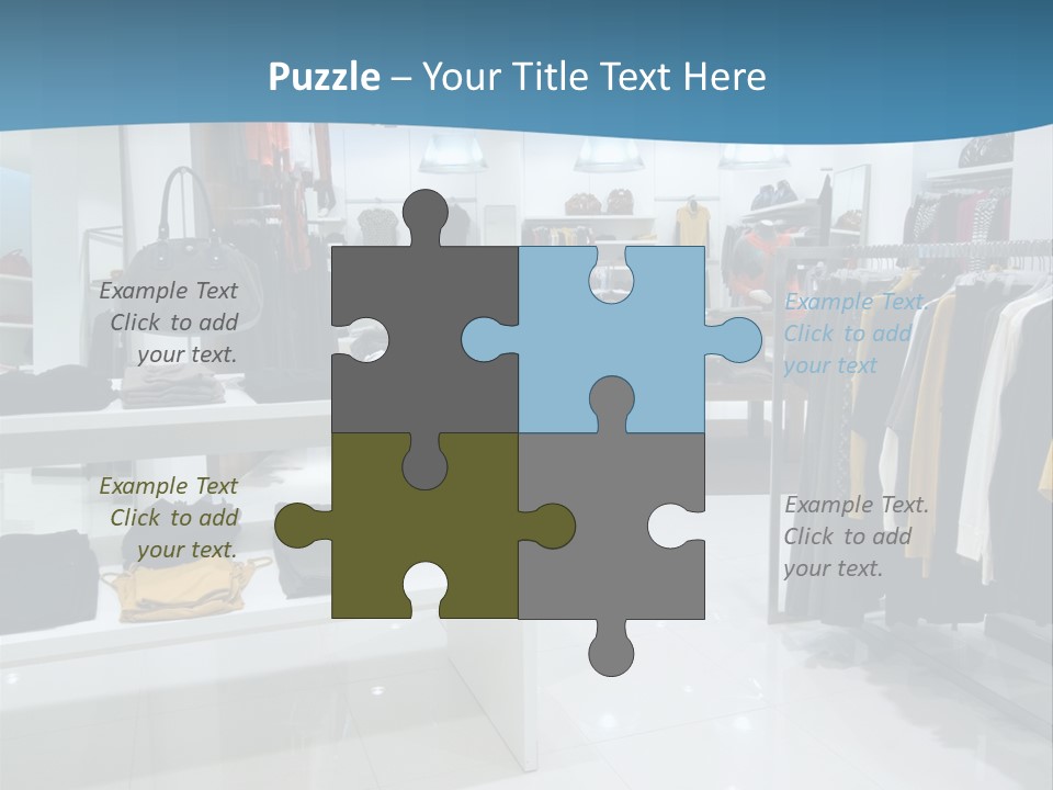 Interior Of Shopping Mall PowerPoint Template