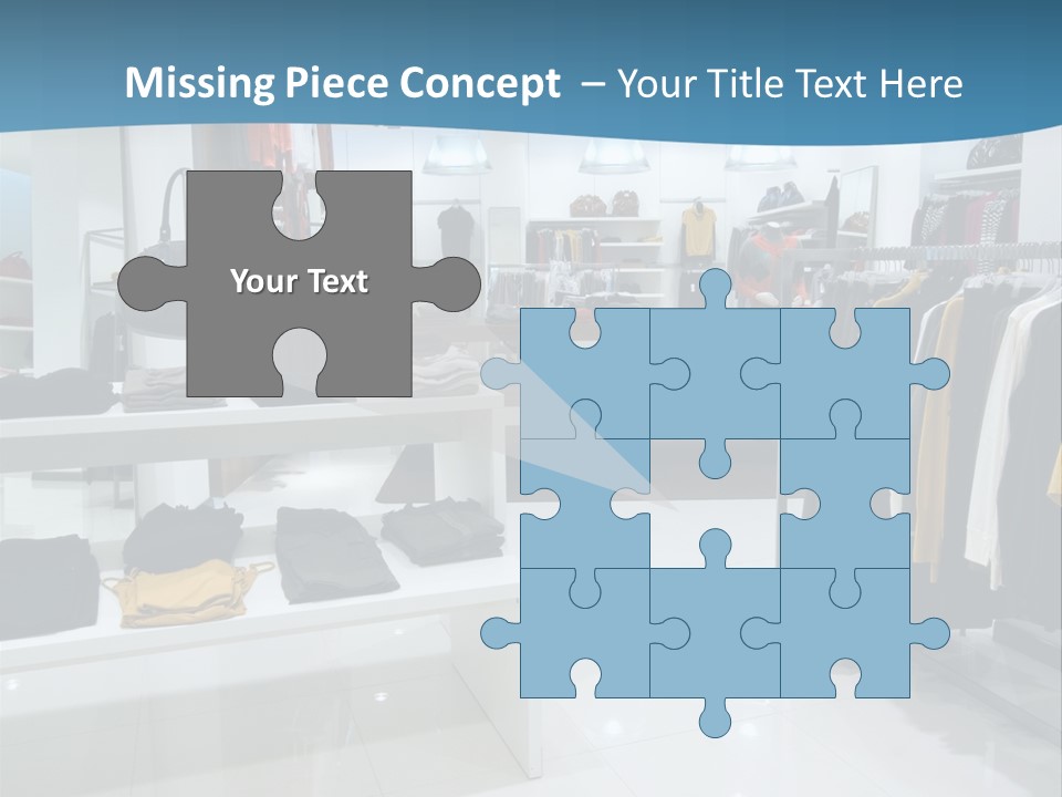 Interior Of Shopping Mall PowerPoint Template