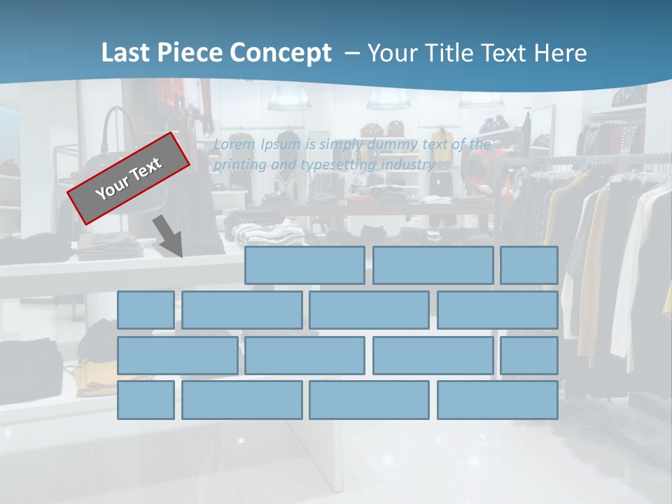 Interior Of Shopping Mall PowerPoint Template