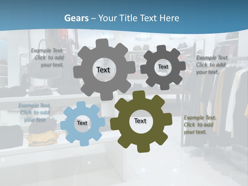 Interior Of Shopping Mall PowerPoint Template