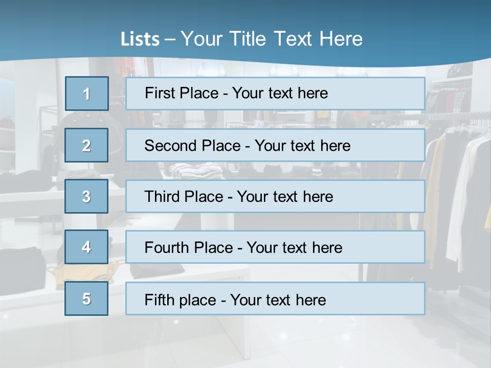 Interior Of Shopping Mall PowerPoint Template