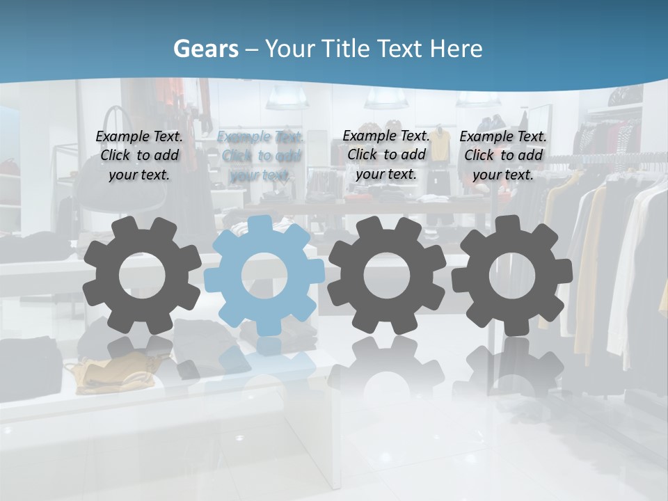 Interior Of Shopping Mall PowerPoint Template