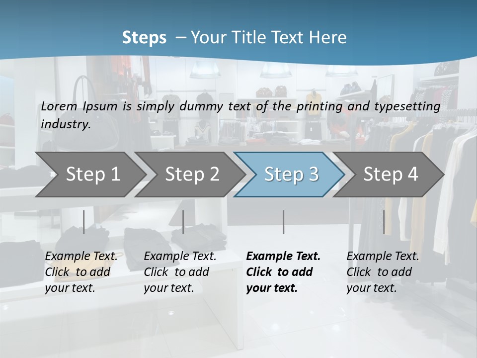 Interior Of Shopping Mall PowerPoint Template