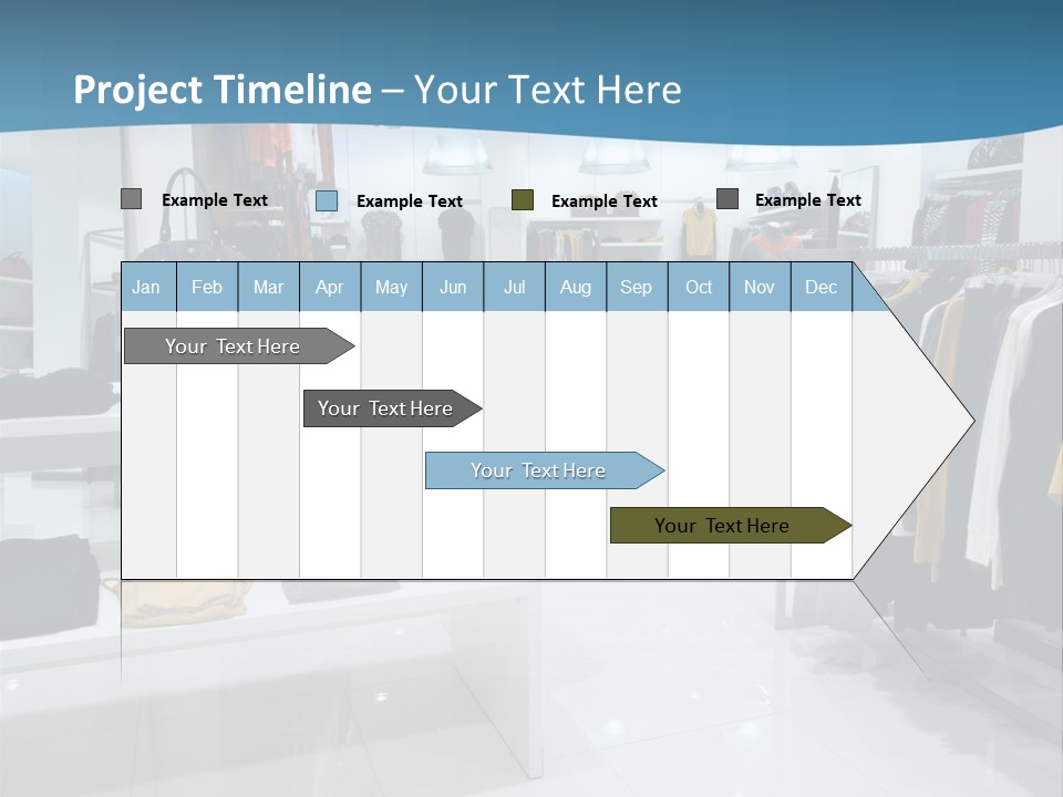 Interior Of Shopping Mall PowerPoint Template