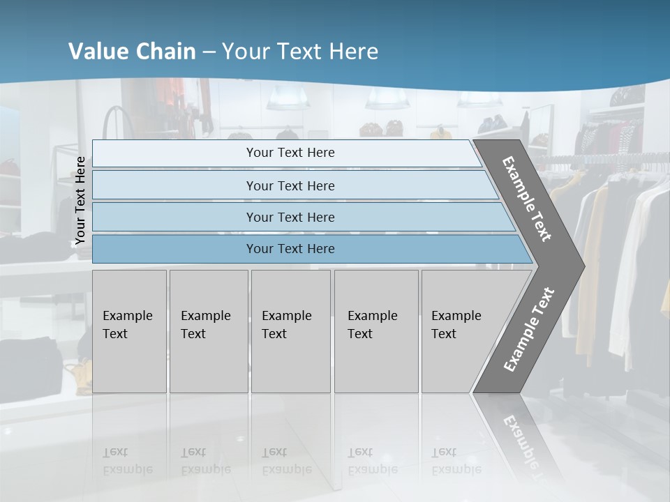 Interior Of Shopping Mall PowerPoint Template