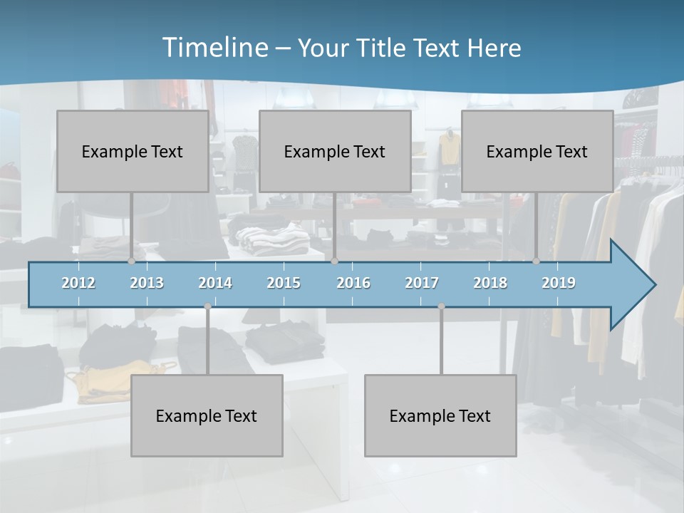 Interior Of Shopping Mall PowerPoint Template