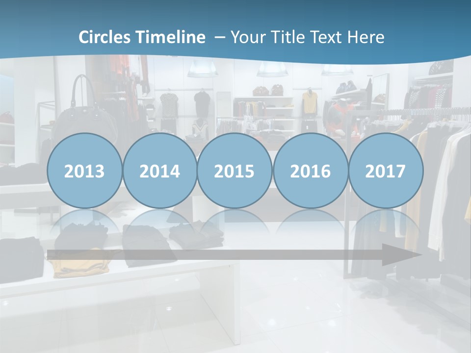 Interior Of Shopping Mall PowerPoint Template