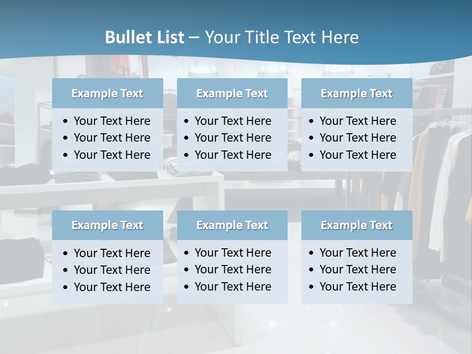 Interior Of Shopping Mall PowerPoint Template