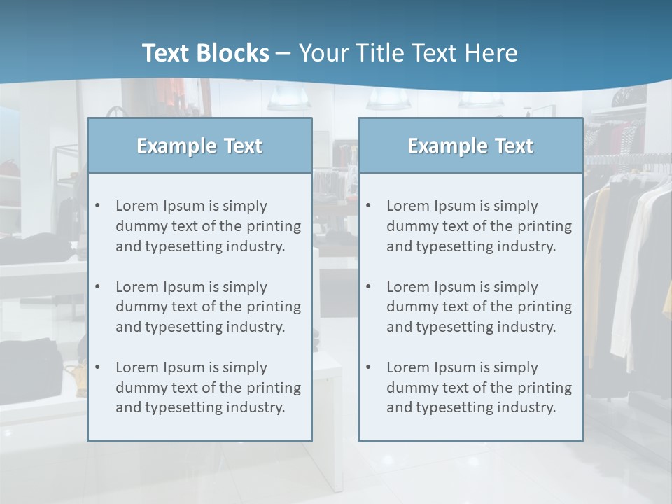 Interior Of Shopping Mall PowerPoint Template