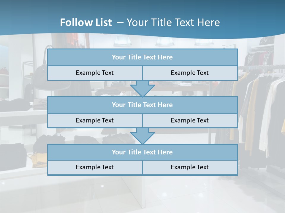 Interior Of Shopping Mall PowerPoint Template