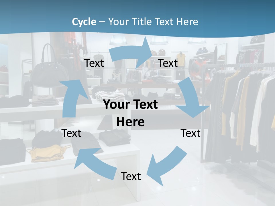 Interior Of Shopping Mall PowerPoint Template