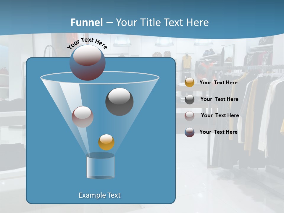 Interior Of Shopping Mall PowerPoint Template