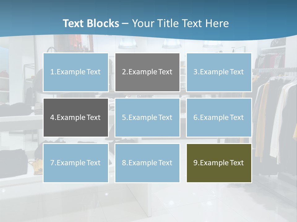 Interior Of Shopping Mall PowerPoint Template