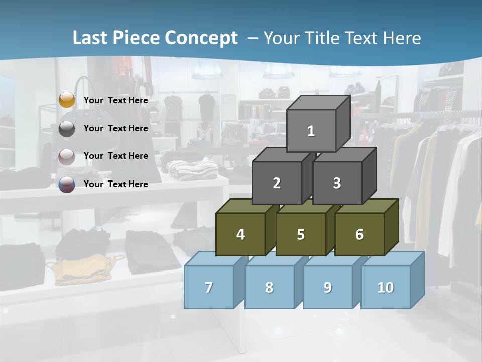 Interior Of Shopping Mall PowerPoint Template