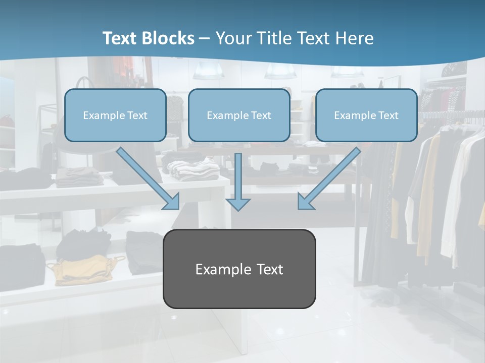 Interior Of Shopping Mall PowerPoint Template