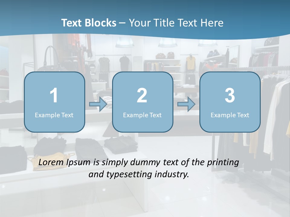 Interior Of Shopping Mall PowerPoint Template