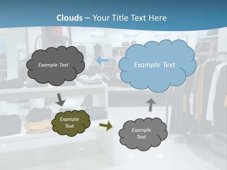 Interior Of Shopping Mall PowerPoint Template